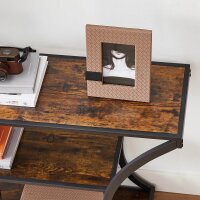 VASAGLE Konsolentisch rechteckig Spanplatte braun 120,0 x 30,0 x 80,0 cm, 1 St.