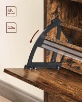 VASAGLE Schuhschrank, LBC030X01 braun keine Fachböden 60,0 x 24,0 x 120,0 cm