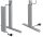 Kerkmann Move 3 tube elektrisch höhenverstellbarer Schreibtisch lichtgrau rechteckig, T-Fuß-Gestell silber 100,0 x 60,0 cm