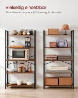 VASAGLE Bücherregal braun, schwarz 66,0 x 30,0 x 153,0 cm, 1 St.