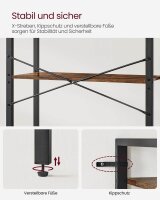 VASAGLE Bücherregal braun, schwarz 66,0 x 30,0 x 153,0 cm, 1 St.