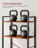 VASAGLE Bücherregal braun, schwarz 66,0 x 30,0 x 153,0 cm, 1 St.
