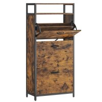 VASAGLE Schuhschrank, LBS101B01 braun 1 Fachboden 60,0 x...