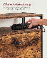 VASAGLE Schuhschrank, LBS101B01 braun 1 Fachboden 60,0 x 30,0 x 130,0 cm