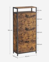 VASAGLE Schuhschrank, LBS101B01 braun 1 Fachboden 60,0 x...