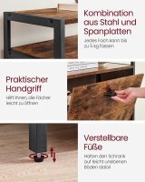 VASAGLE Schuhschrank, LBS101B01 braun 1 Fachboden 60,0 x 30,0 x 130,0 cm