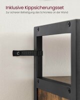 VASAGLE Schuhschrank, LBS101B01 braun 1 Fachboden 60,0 x 30,0 x 130,0 cm