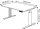 Kerkmann Move 3 tube elektrisch höhenverstellbarer Schreibtisch weiß rechteckig, T-Fuß-Gestell silber 120,0 x 80,0 cm