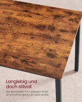 VASAGLE Sitzgruppe, schwarz Holz, Metall, 3-teilig