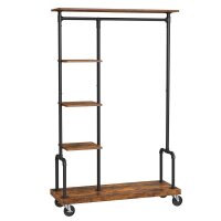 VASAGLE Rollgarderobe braun Holz 103,5 x 174,5 cm, 1 St.