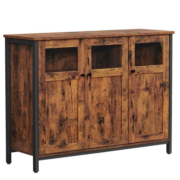 VASAGLE Sideboard, LSC099B01V1 braun 100,0 x 35,0 x 75,0 cm, 1 St.