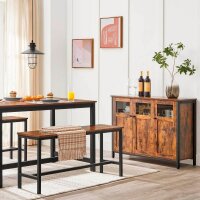 VASAGLE Sideboard, LSC099B01V1 braun 100,0 x 35,0 x 75,0 cm, 1 St.