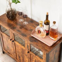 VASAGLE Sideboard, LSC099B01V1 braun 100,0 x 35,0 x 75,0 cm, 1 St.