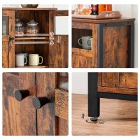 VASAGLE Sideboard, LSC099B01V1 braun 100,0 x 35,0 x 75,0 cm, 1 St.