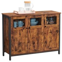 VASAGLE Sideboard, LSC099B01V1 braun 100,0 x 35,0 x 75,0 cm, 1 St.