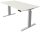 Kerkmann Move 3 tube elektrisch höhenverstellbarer Schreibtisch weiß rechteckig, T-Fuß-Gestell silber 160,0 x 80,0 cm