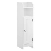 VASAGLE Badschrank weiß 18,0 x 20,0 x 80,0 cm