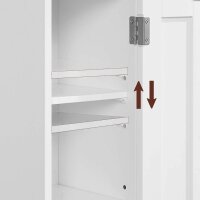 VASAGLE Badschrank weiß 18,0 x 20,0 x 80,0 cm