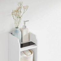 VASAGLE Badschrank weiß 18,0 x 20,0 x 80,0 cm