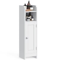 VASAGLE Badschrank weiß 18,0 x 20,0 x 80,0 cm