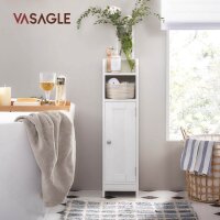 VASAGLE Badschrank weiß 18,0 x 20,0 x 80,0 cm