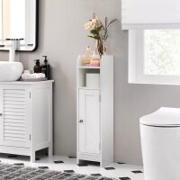 VASAGLE Badschrank weiß 18,0 x 20,0 x 80,0 cm