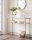 VASAGLE Konsolentisch rechteckig Glas gold 100,0 x 35,0 x 80,0 cm, 1 St.