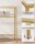 VASAGLE Konsolentisch rechteckig Glas gold 100,0 x 35,0 x 80,0 cm, 1 St.