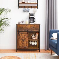 VASAGLE Sideboard, LSC100B01 braun 70,0 x 30,0 x 80,0 cm, 1 St.