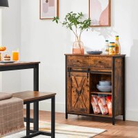 VASAGLE Sideboard, LSC100B01 braun 70,0 x 30,0 x 80,0 cm, 1 St.
