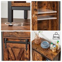 VASAGLE Sideboard, LSC100B01 braun 70,0 x 30,0 x 80,0 cm, 1 St.