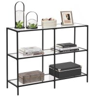 VASAGLE Konsolentisch rechteckig Glas schwarz 100,0 x...