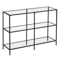 VASAGLE Konsolentisch rechteckig Glas schwarz 100,0 x...