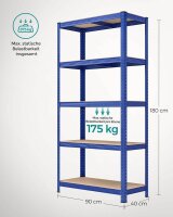 SONGMICS Schwerlastregal GLR040Q01 blau 90,0 x 40,0 x 180,0 cm