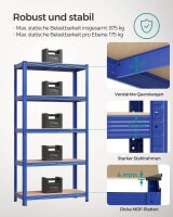 SONGMICS Schwerlastregal GLR040Q01 blau 90,0 x 40,0 x 180,0 cm