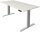 Kerkmann Move 3 tube elektrisch höhenverstellbarer Schreibtisch weiß rechteckig, T-Fuß-Gestell silber 180,0 x 80,0 cm