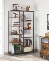 VASAGLE Bücherregal braun, schwarz 100,0 x 30,0 x 170,0 cm, 1 St.
