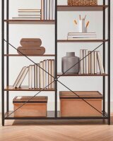 VASAGLE Bücherregal braun, schwarz 100,0 x 30,0 x 170,0 cm, 1 St.