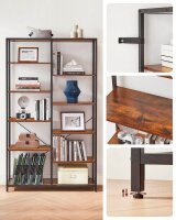 VASAGLE Bücherregal braun, schwarz 100,0 x 30,0 x 170,0 cm, 1 St.