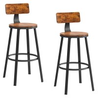 VASAGLE Barhocker LBC026B01V2 braun, 2 St.