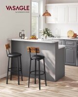 VASAGLE Barhocker LBC069B81V1 braun Kunstleder, 2 St.