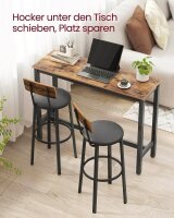 VASAGLE Barhocker LBC069B81V1 braun Kunstleder, 2 St.