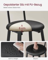 VASAGLE Barhocker LBC069B81V1 braun Kunstleder, 2 St.