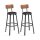 VASAGLE Barhocker LBC069B81V1 braun Kunstleder, 2 St.