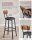 VASAGLE Barhocker LBC069B81V1 braun Kunstleder, 2 St.