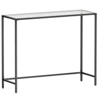 VASAGLE Konsolentisch rechteckig Glas schwarz 100,0 x...