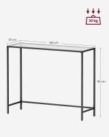 VASAGLE Konsolentisch rechteckig Glas schwarz 100,0 x 35,0 x 80,0 cm, 1 St.