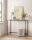 VASAGLE Konsolentisch rechteckig Glas schwarz 100,0 x 35,0 x 80,0 cm, 1 St.