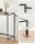VASAGLE Konsolentisch rechteckig Glas schwarz 100,0 x 35,0 x 80,0 cm, 1 St.