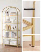 VASAGLE Bücherregal gold 83,0 x 30,2 x 183,5 cm, 1 St.